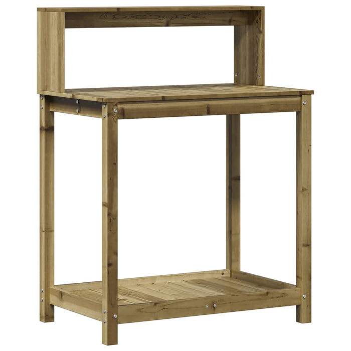 Masă de plantare cu rafturi, 82,5x50x109,5 cm, lemn pin tratat WALTI