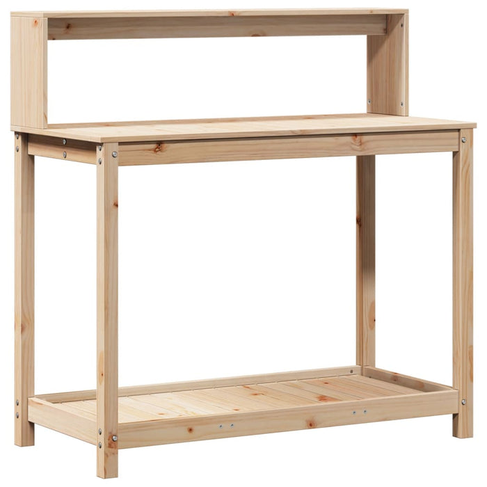 Masă de plantare cu rafturi, 108x50x109,5 cm, lemn masiv pin - WALTI WALTI