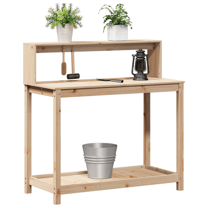 Masă de plantare cu rafturi, 108x50x109,5 cm, lemn masiv pin - WALTI WALTI