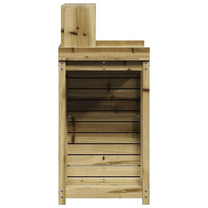 Masă de plantare cu rafturi, 82,5x50x109,5 cm, lemn pin tratat WALTI