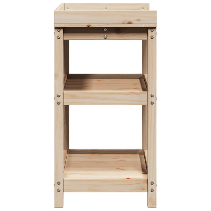 Masă de plantare cu rafturi, 82,5x45x86,5 cm, lemn masiv pin WALTI