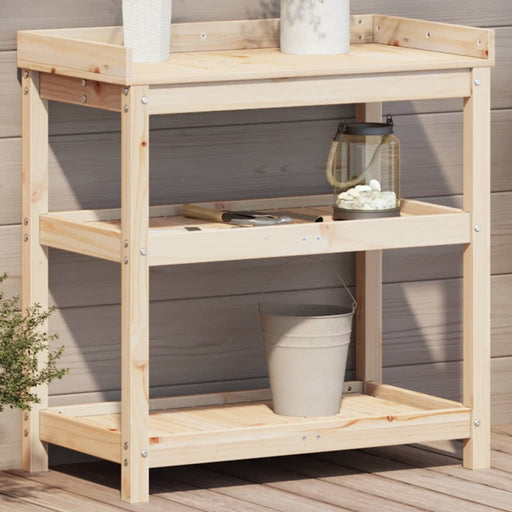 Masă de plantare cu rafturi, 82,5x45x86,5 cm, lemn masiv pin - WALTI WALTI