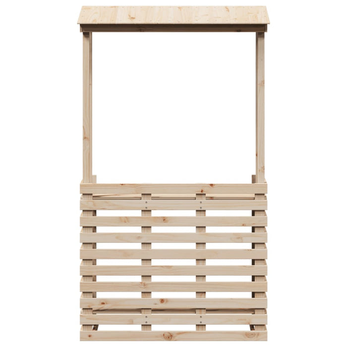 Masă bar de exterior cu acoperiș, 112,5x57x195,5 cm, lemn masiv - WALTI WALTI