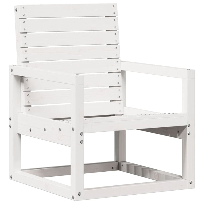 Set mobilier de grădină, 3 piese, alb, lemn masiv de pin - WALTI WALTI