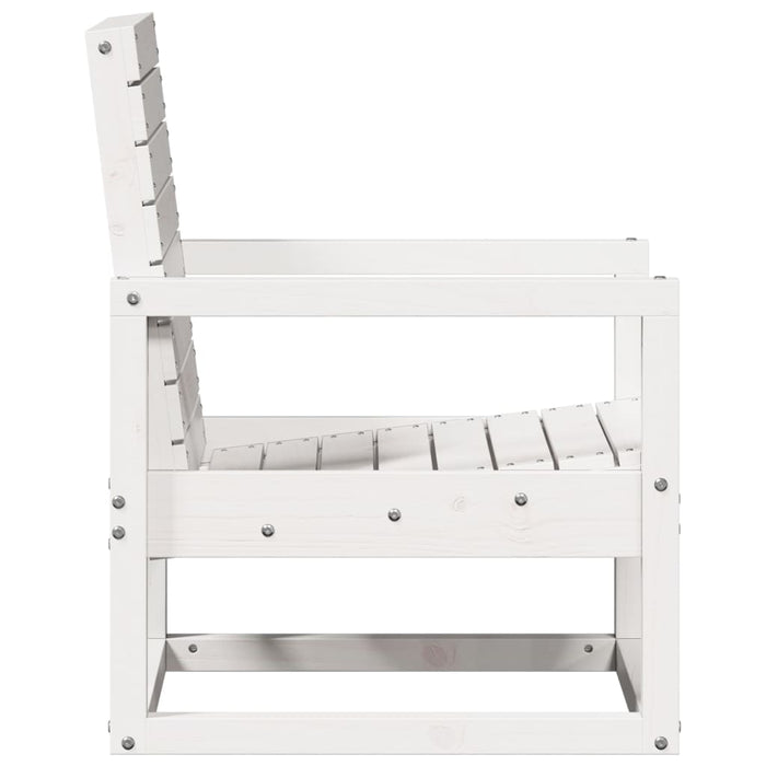 Set mobilier de grădină, 3 piese, alb, lemn masiv de pin - WALTI WALTI