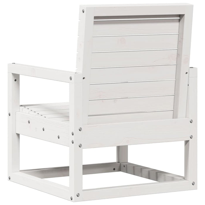 Set mobilier de grădină, 3 piese, alb, lemn masiv de pin - WALTI WALTI