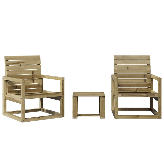 Set mobilier de grădină, 3 piese, lemn de pin impregnat - WALTI WALTI