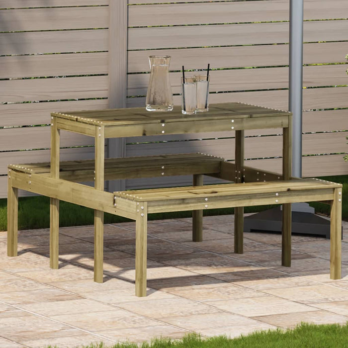 Masă de picnic, 110x134x75 cm, lemn impregnat de pin - WALTI WALTI