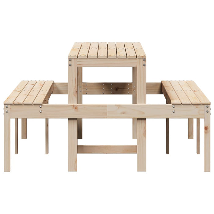 Masă de picnic, 160x134x75 cm, lemn masiv de pin - WALTI WALTI