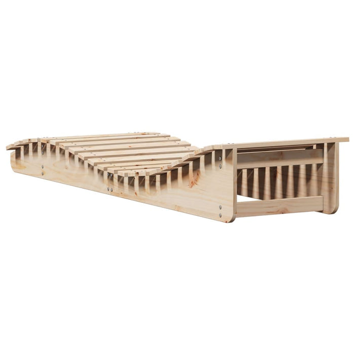 Șezlonguri, 2 buc., 205x60x31,5 cm, lemn masiv pin - WALTI WALTI
