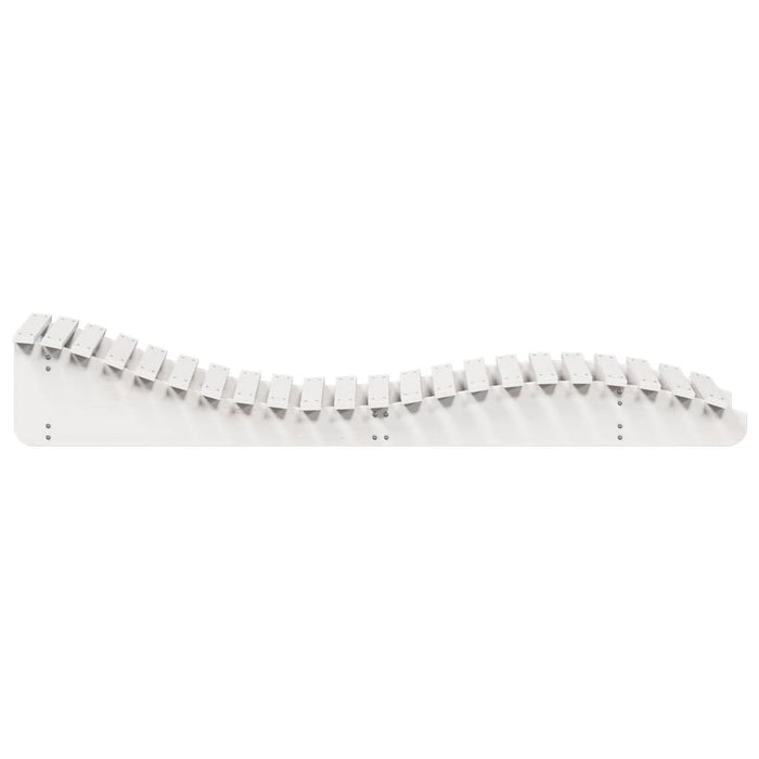 Șezlong, alb, 205x60x31,5 cm, lemn masiv de pin WALTI