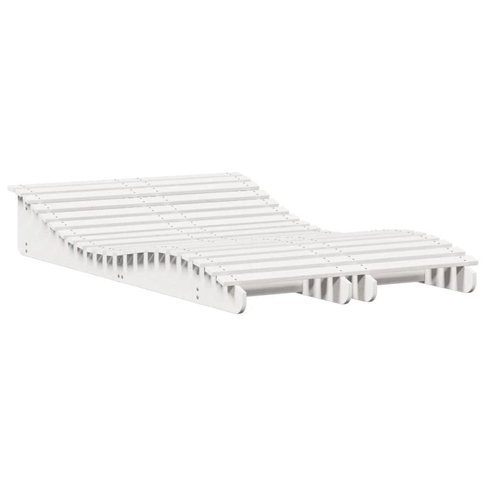 Șezlonguri, 2 buc., alb, 205x60x31,5 cm, lemn masiv pin - WALTI WALTI