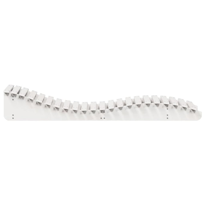 Șezlonguri, 2 buc., alb, 205x60x31,5 cm, lemn masiv pin - WALTI WALTI
