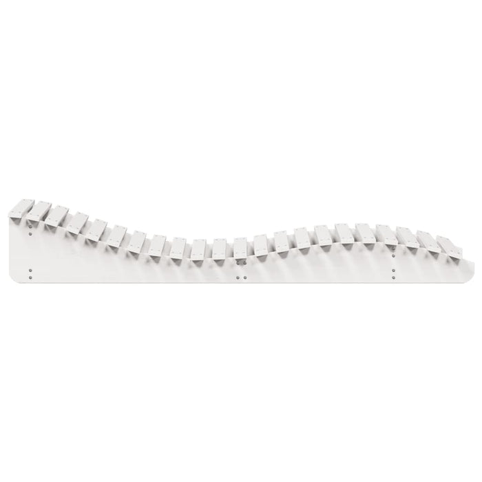 Șezlong, alb, 205x70x31,5 cm, lemn masiv de pin - WALTI WALTI