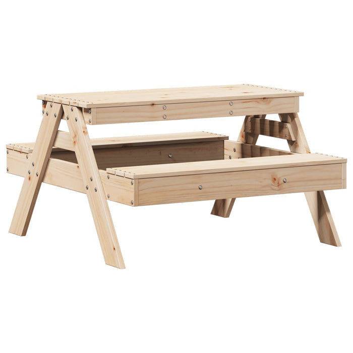 Masă de picnic pentru copii, 88x97x52 cm, lemn masiv de pin - WALTI WALTI