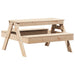 Masă de picnic pentru copii, 88x97x52 cm, lemn masiv de pin - WALTI WALTI