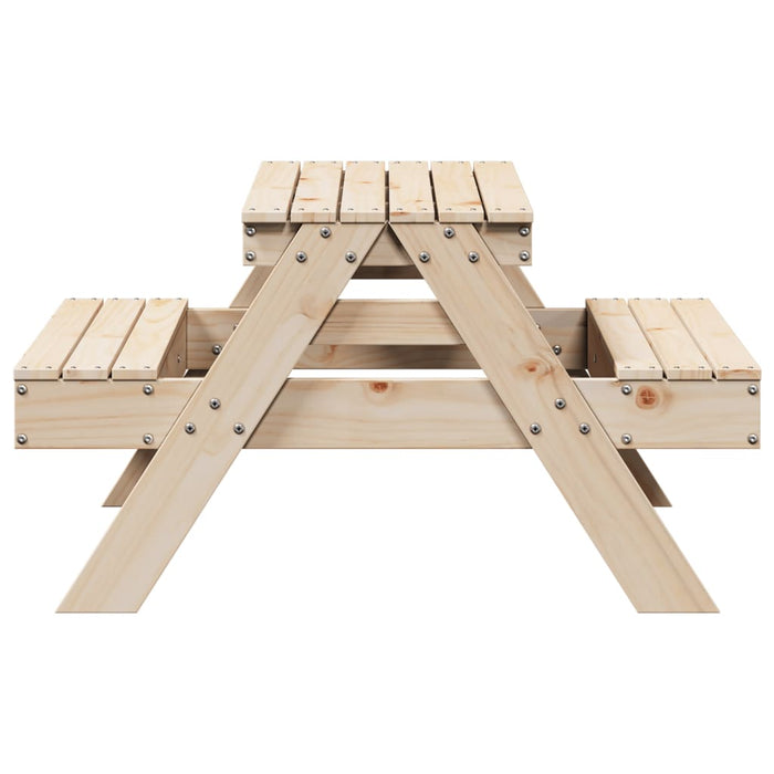 Masă de picnic pentru copii, 88x97x52 cm, lemn masiv de pin - WALTI WALTI