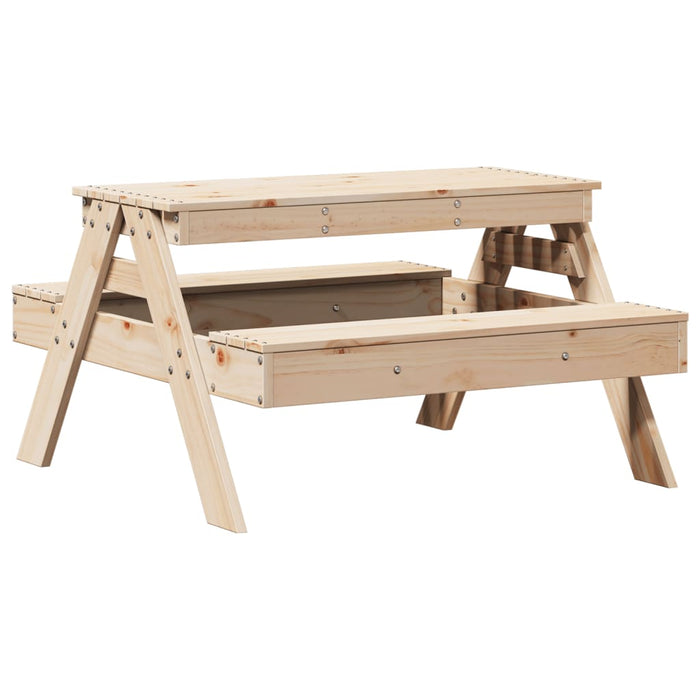 Masă de picnic pentru copii, 88x97x52 cm, lemn masiv de pin - WALTI WALTI