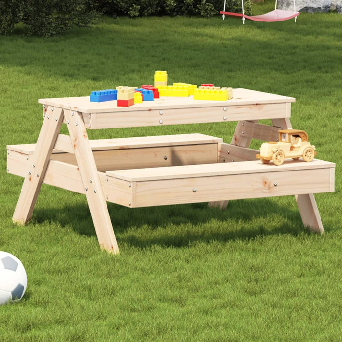 Masă de picnic pentru copii, 88x97x52 cm, lemn masiv de pin - WALTI WALTI
