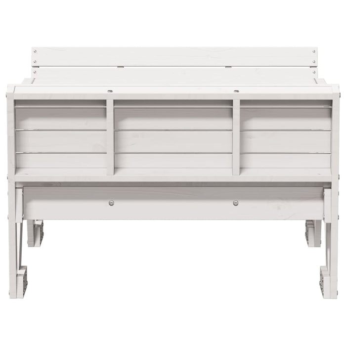 Masă de picnic pentru copii alb 88x122x58 cm, lemn masiv de pin - WALTI WALTI