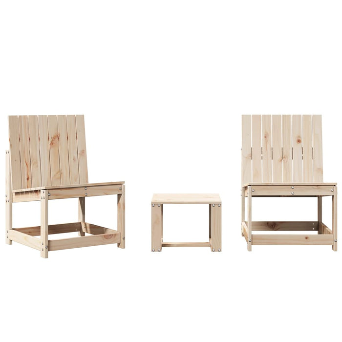 Set mobilier de grădină, 3 piese, lemn masiv de pin - WALTI WALTI