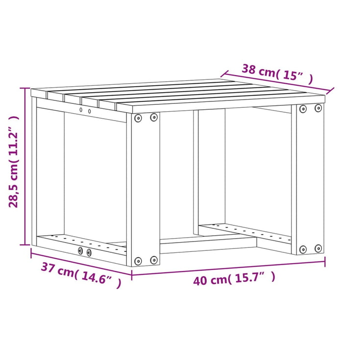 Set mobilier de grădină, 3 piese, alb, lemn masiv de pin - WALTI WALTI