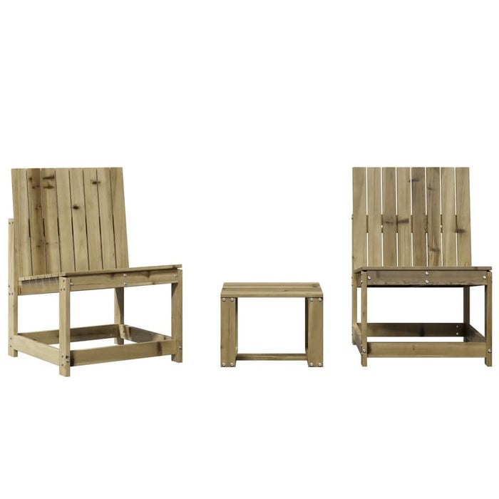 Set mobilier de grădină, 3 piese, lemn de pin impregnat - WALTI WALTI