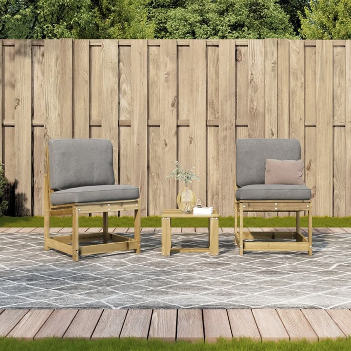 Set mobilier de grădină, 3 piese, lemn de pin impregnat - WALTI WALTI