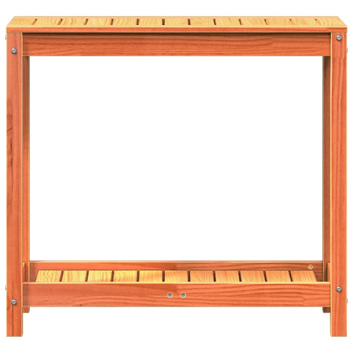 Masă plantare cu raft maro ceruit 82,5x35x75 cm lemn masiv pin - WALTI WALTI