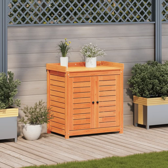 Masă de plantare cu rafturi maro 82,5x50x86,5 cm lemn masiv pin - WALTI WALTI