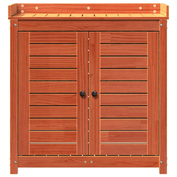 Masă de plantare cu rafturi maro 82,5x50x86,5 cm lemn masiv pin - WALTI WALTI