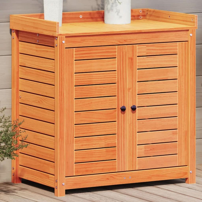 Masă de plantare cu rafturi maro 82,5x50x86,5 cm lemn masiv pin - WALTI WALTI
