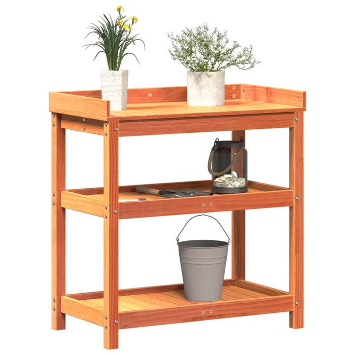 Masă de plantare cu rafturi maro 82,5x45x86,5 cm lemn masiv pin - WALTI WALTI