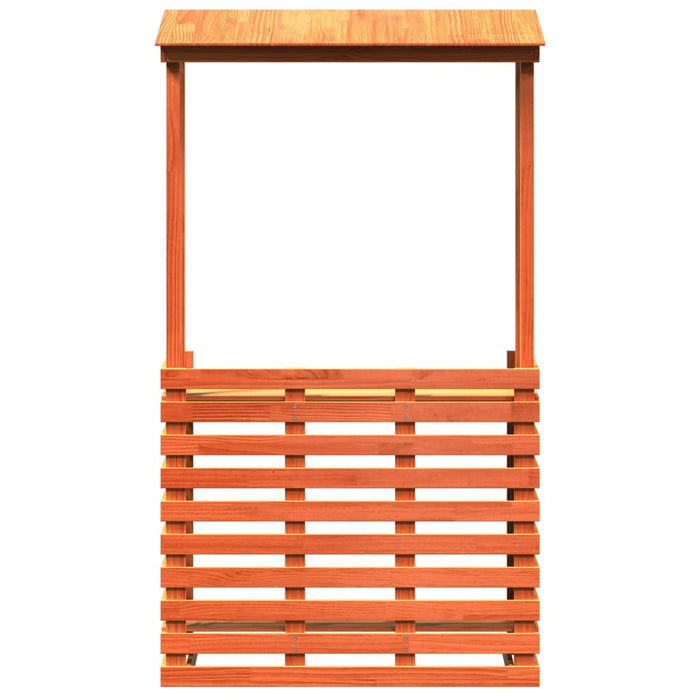 Masă bar de exterior cu acoperiș, 112,5x57x195,5 cm, lemn masiv - WALTI WALTI
