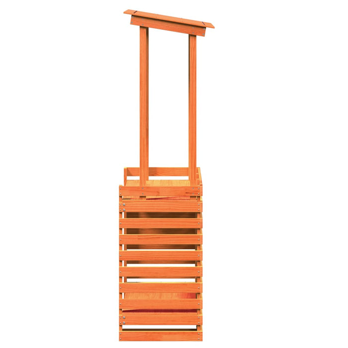 Masă bar de exterior cu acoperiș, 112,5x57x195,5 cm, lemn masiv - WALTI WALTI