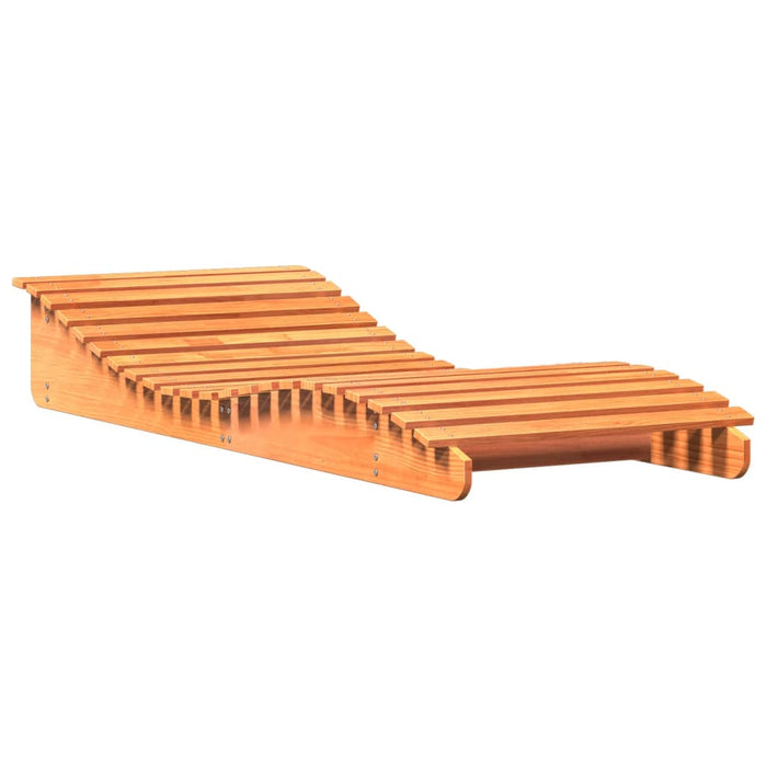 Șezlong, maro ceruit, 205x80x31,5 cm, lemn masiv de pin - WALTI WALTI