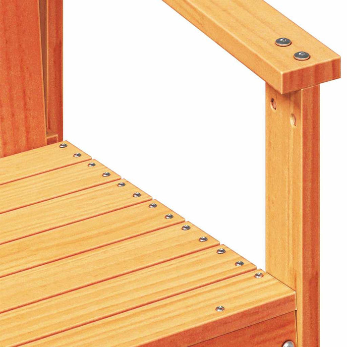 Set mobilier grădină, 3 piese, maro ceruit, lemn masiv pin - WALTI WALTI