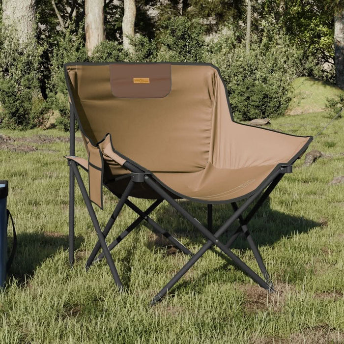 Scaune de camping cu buzunar, pliabile, 2 buc., maro - WALTI WALTI