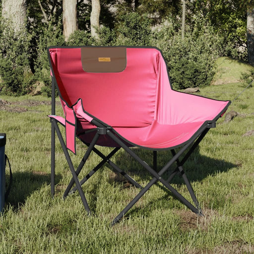 Scaune de camping cu buzunar, pliabile, 2 buc., roz - WALTI WALTI
