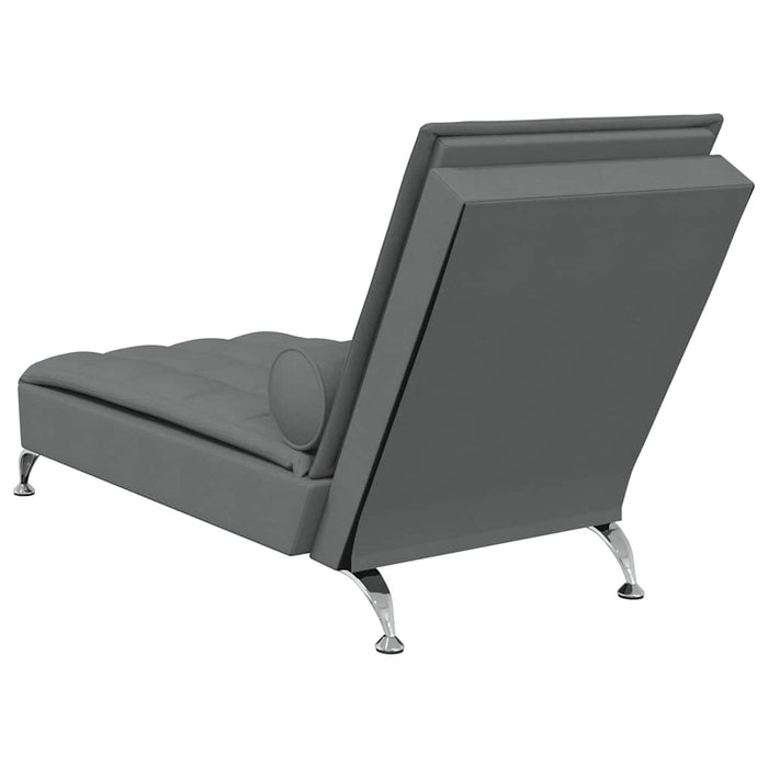 Șezlong de masaj cu sprijin, gri închis, material textil - WALTI WALTI