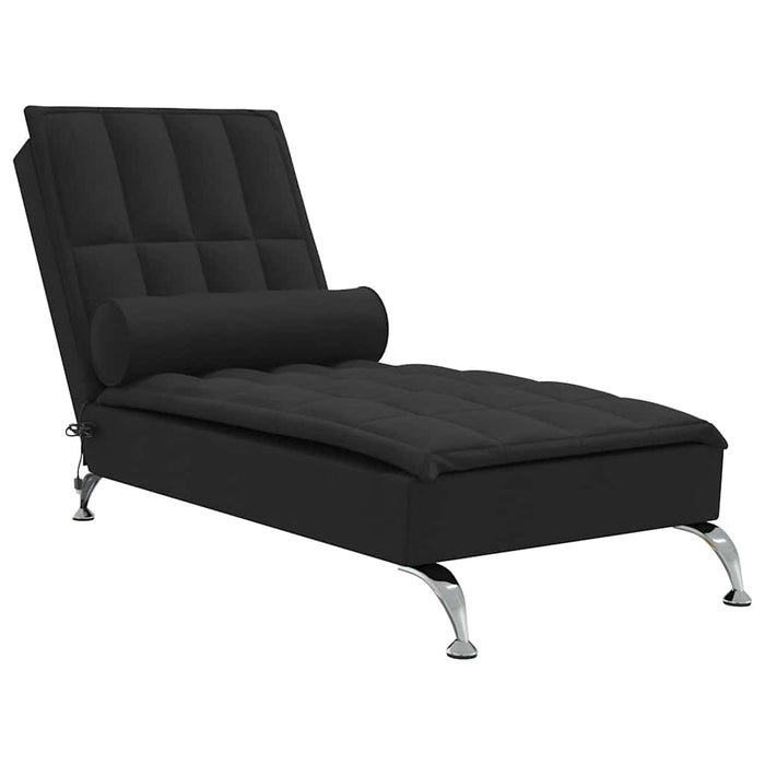 Șezlong de masaj cu sprijin, negru, material textil - WALTI WALTI
