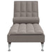 Șezlong de masaj cu sprijin, gri taupe, material textil - WALTI WALTI