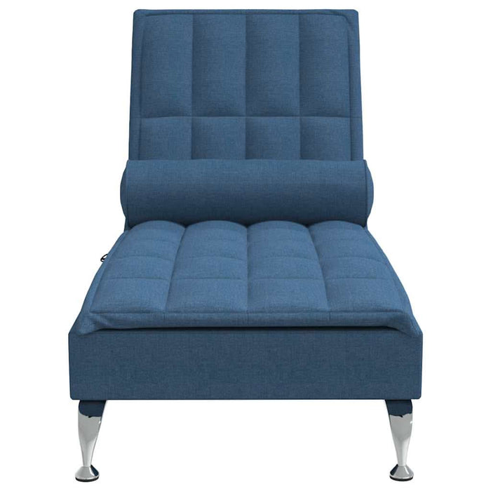 Șezlong de masaj cu sprijin, albastru, material textil - WALTI WALTI