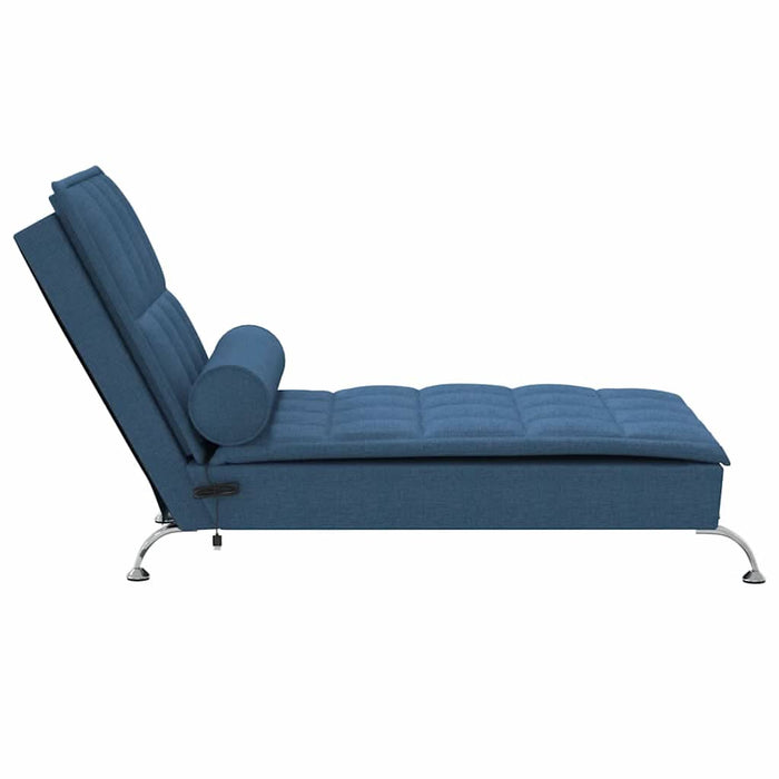 Șezlong de masaj cu sprijin, albastru, material textil - WALTI WALTI