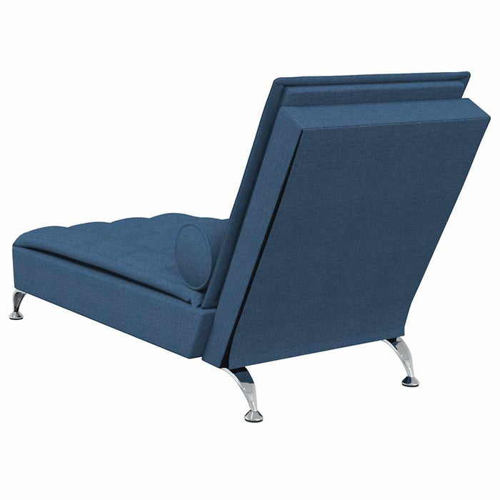 Șezlong de masaj cu sprijin, albastru, material textil - WALTI WALTI