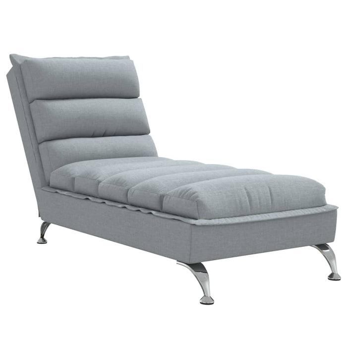 Șezlong cu perne, gri deschis, material textil - WALTI WALTI