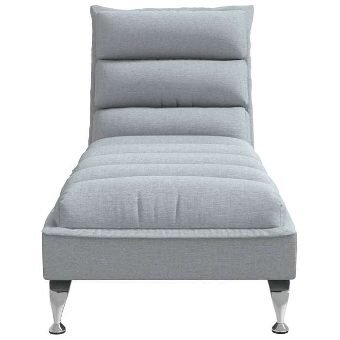 Șezlong cu perne, gri deschis, material textil - WALTI WALTI