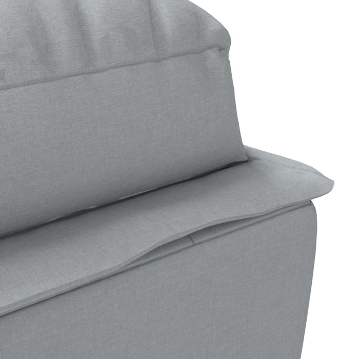 Șezlong cu perne, gri deschis, material textil - WALTI WALTI