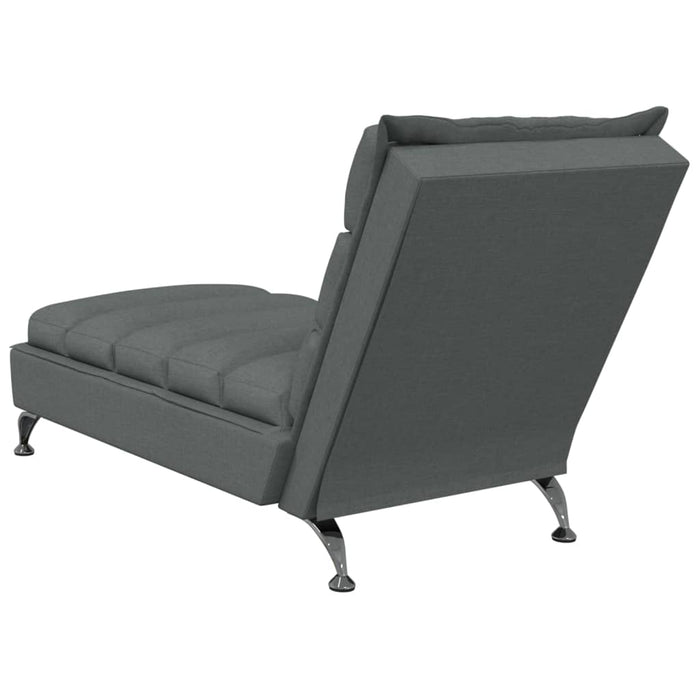 Șezlong cu perne, gri închis, material textil - WALTI WALTI