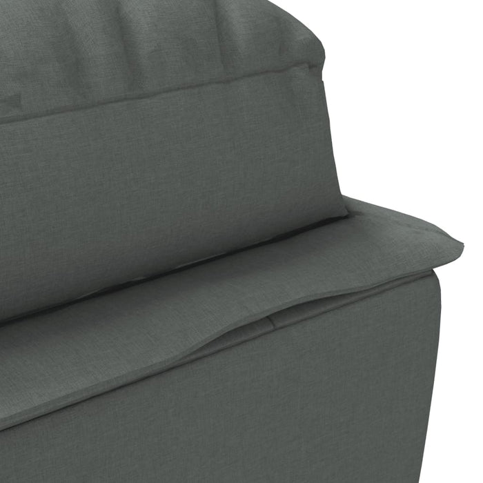 Șezlong cu perne, gri închis, material textil - WALTI WALTI